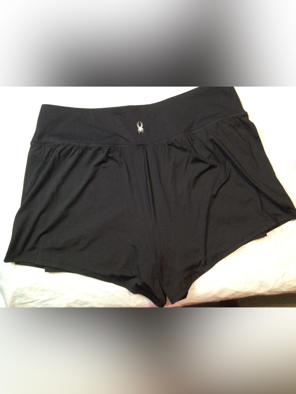 Spyder Active Flutter Shorts Built-In Bike Shorts Black Size XXL NWT